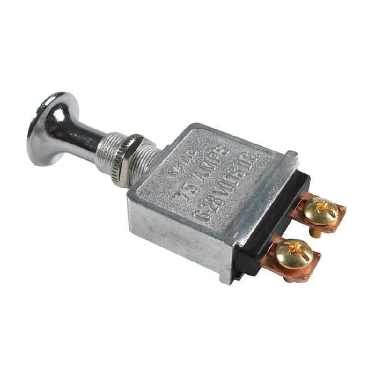 75Amp Universals Push/Pull Switch DC6V-28V Heavy Duty Push-Pull/On-Offs Toggle Switch with 2 Position 2 Terminals