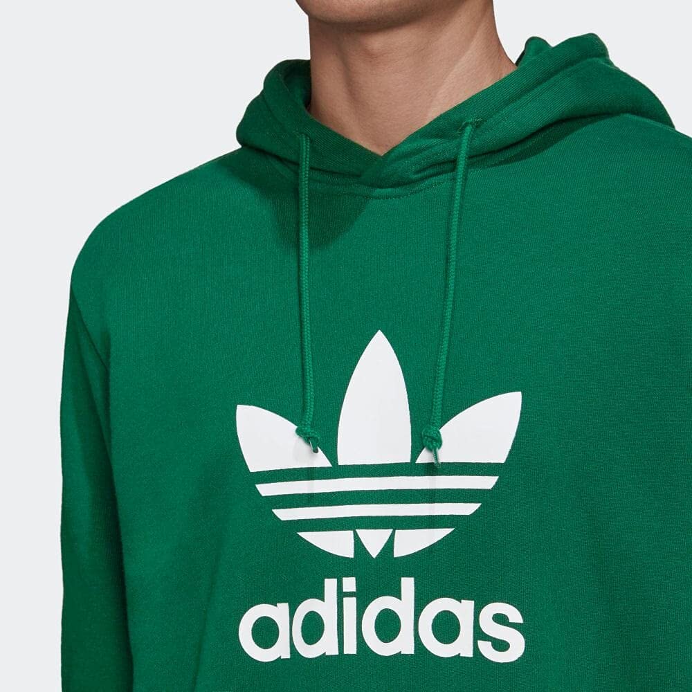 adidas Originals TREFOIL French Terry Fleece Size O Dark Green HOODIE, Sweatshirt, (177-183cm), FTR07,