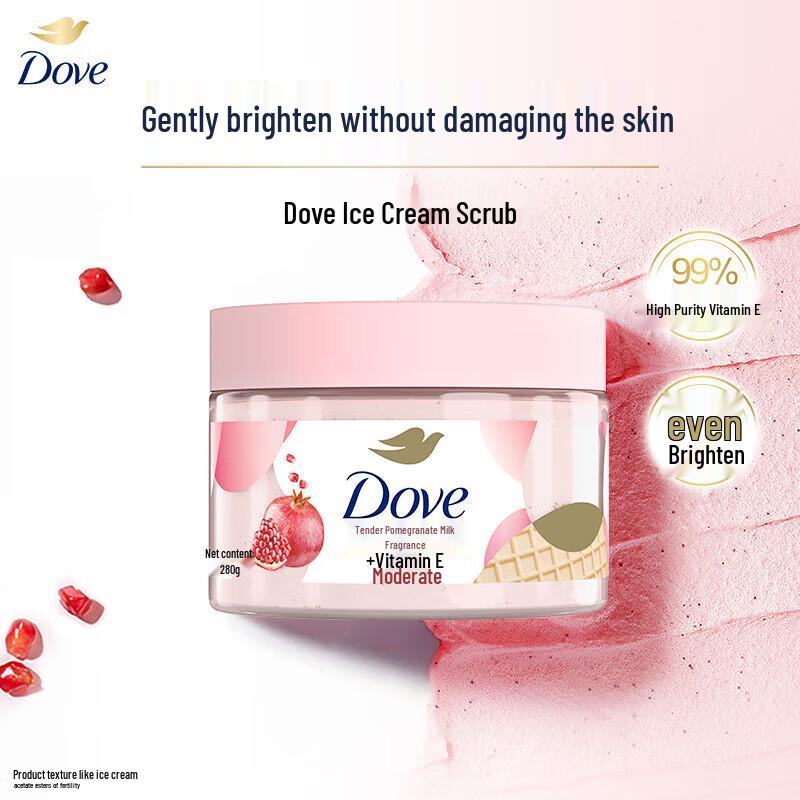 DOVE Нежный скраб для тела с гранатом и маслом ши