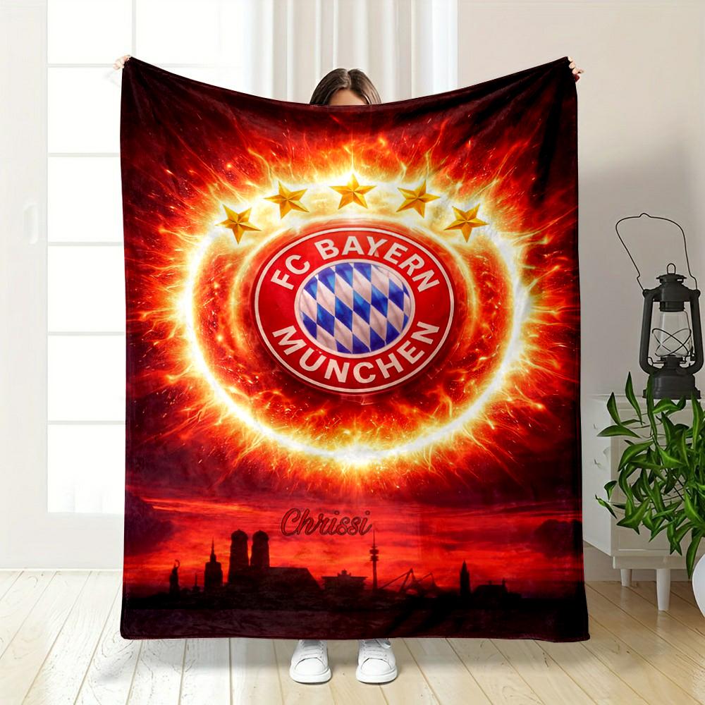 Bayern Munich Designed Flannel Blanket for Bedroom, Living Room, Sofa, and Nap