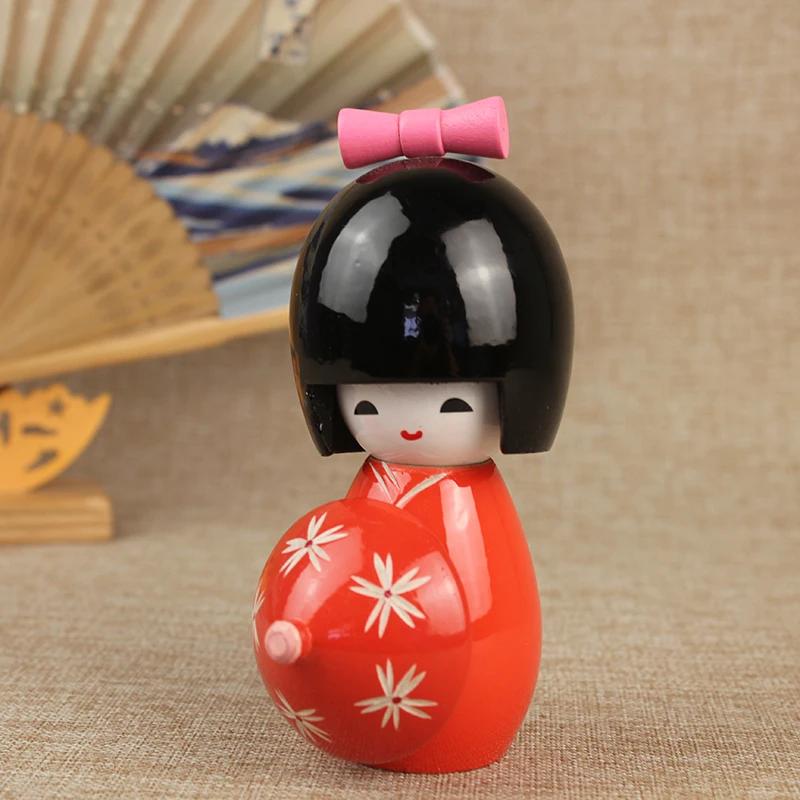 Japanese Puppet Doll Kimono Sakura Cartoon Dolls Home Decoration Cuisine Sushi Restaurant Ornament Girl Cute Desktop Gift 1/3Pcs