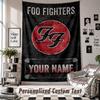 Custom Tapestry Wall Hanging, Foo Fighters Personalized Name Text Home Wall Decor