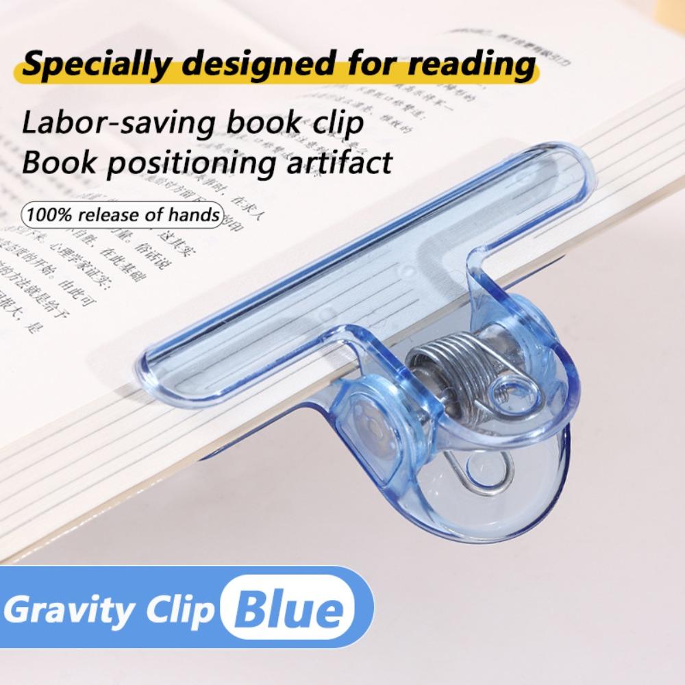 

Anti-slip Bookmark Holder Transparent Pages Fixed Clip Anti Page Flipping Holder School Office синій