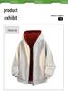 Men's Reversible Trendy Loose Hooded Jacket, Black/Light Gray, Spring/Autumn Casual Sportswear.