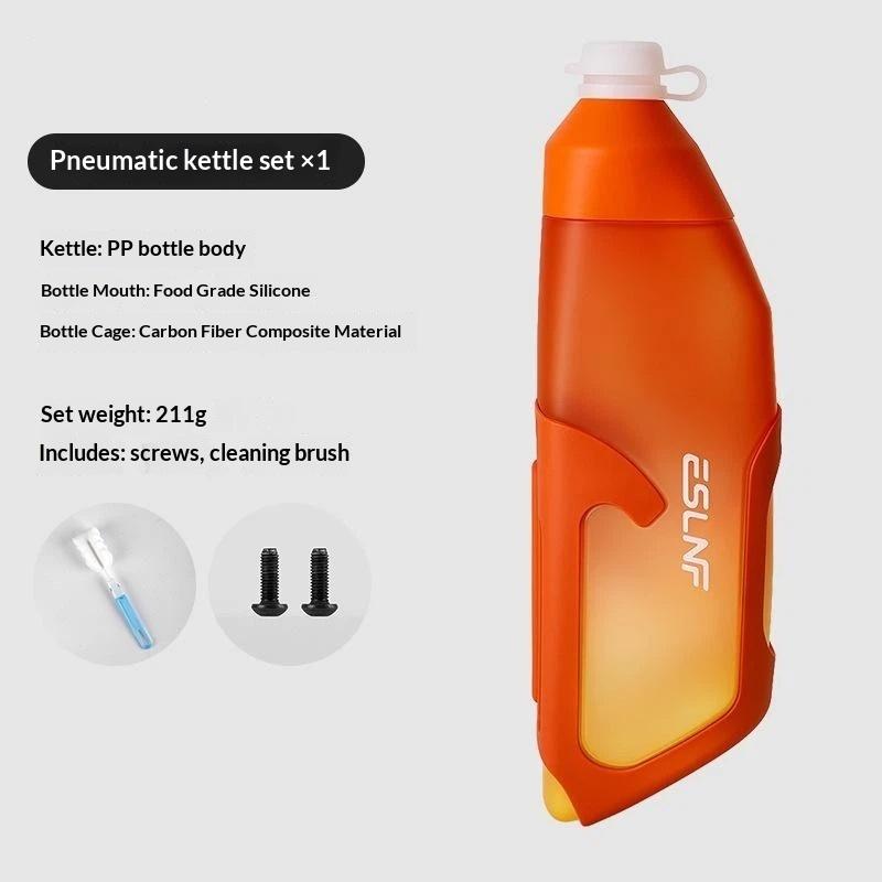 Set de Botellas de Agua Aerodinámicas 680ml Gran Capacidad Botella de PP5 de Grado Alimenticio Con Portabidón Ultraligero de Carbono Accesorios para Bicicleta