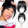 Hair Bangs Clip-in Extensions Fringe Fake Hair Wigs Synthetic Hairpiece with Sideburns DIY Elegant Women Hair Accessories