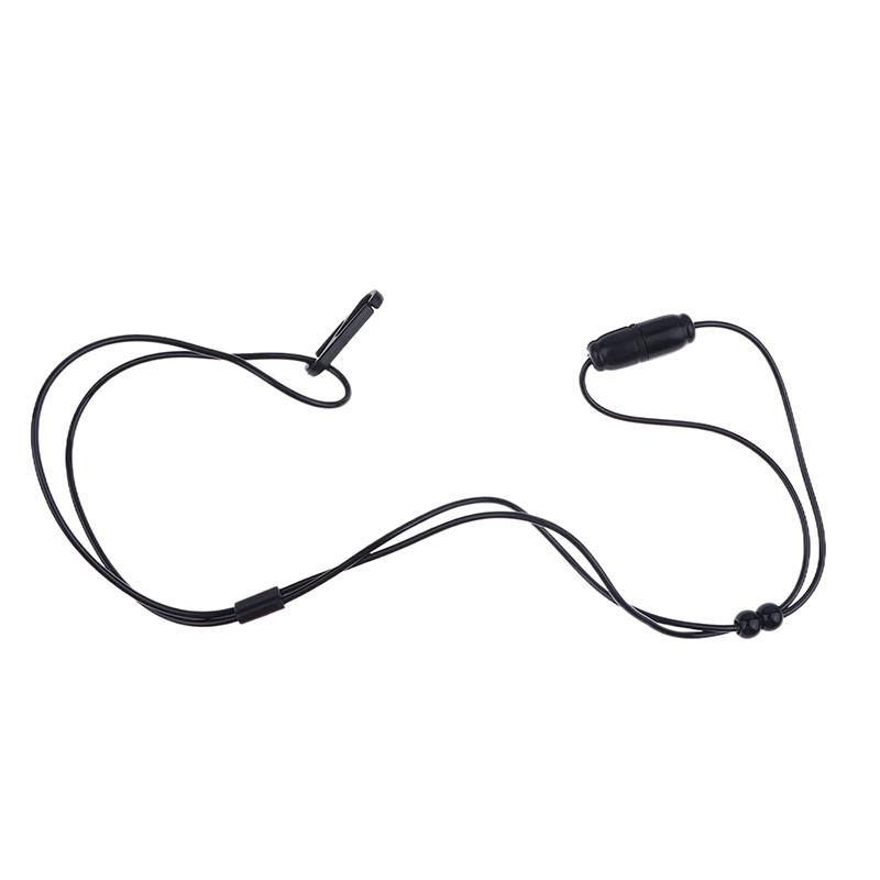 High Quality Multipurpose Referee Whistle Rope Lanyard Black Pvc Whistle Strap Long Lanyard Key Hanging Rope