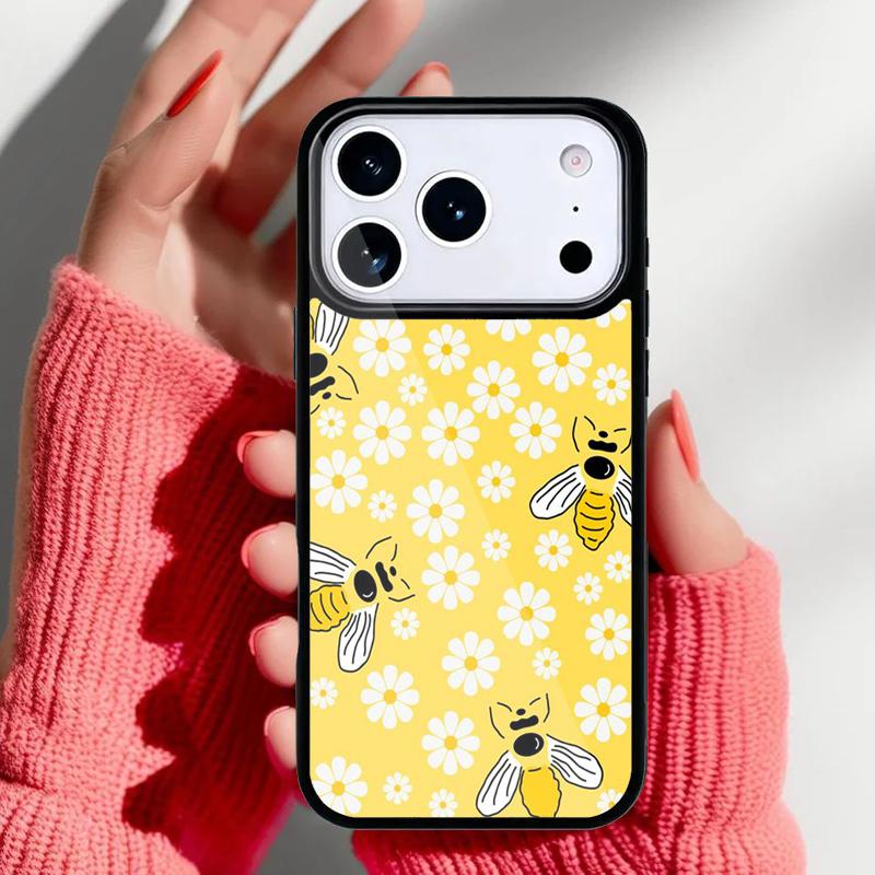 Bees soft Phone Case for iPhone 17 16 15 14 13 Pro Max Back Cover for 12 11 Pro Coque