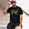 Naturist Symbol 2026 New Fashion Heavyweight Hot Selling Retro Printed Pattern Fun Round Neck Tshirt For Daily Comfort