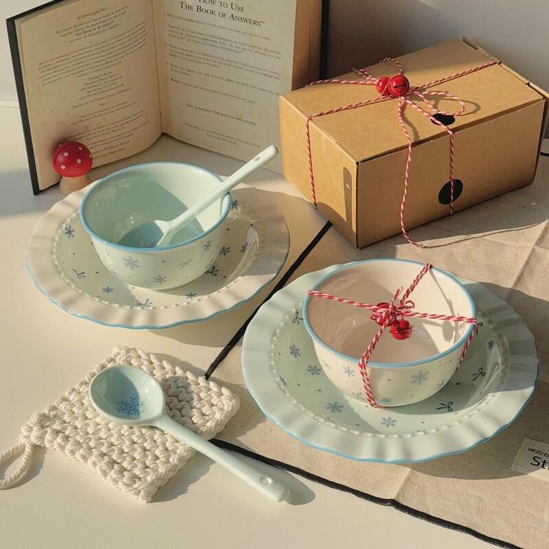 High-Temperature Underglaze Ceramic Tableware Set 7-piece Set