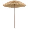 Beach Umbrella Natural 160 X 160 X 196 Cm Polyester and Steel