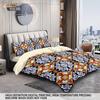 Duvet Cover Set med Keramiskt Kakelmönster - Digitaltryck, 3-delat Sängkläder