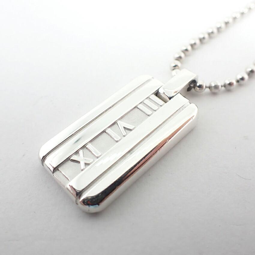 [Used] TIFFANY/Tiffany 925 Atlas Bar Pendant/Necklace/j87-3