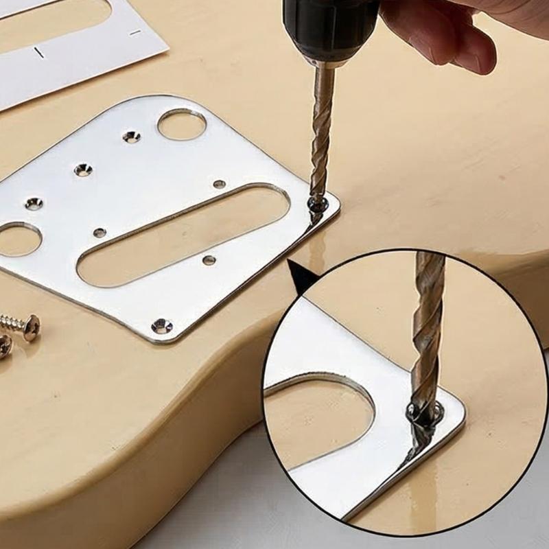 6 Saddles Bridge and Stabilizer Plate Guitar Bridge Upgrade Set For B5 And B50 Models Professional Guitar Accessory