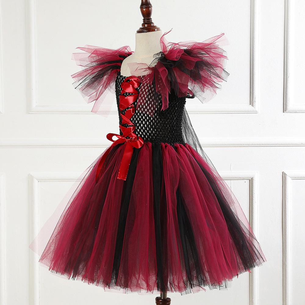 Tutu Dress Witch Costume Set for Kids with Hat and Broom - Halloween and Cosplay Outfit