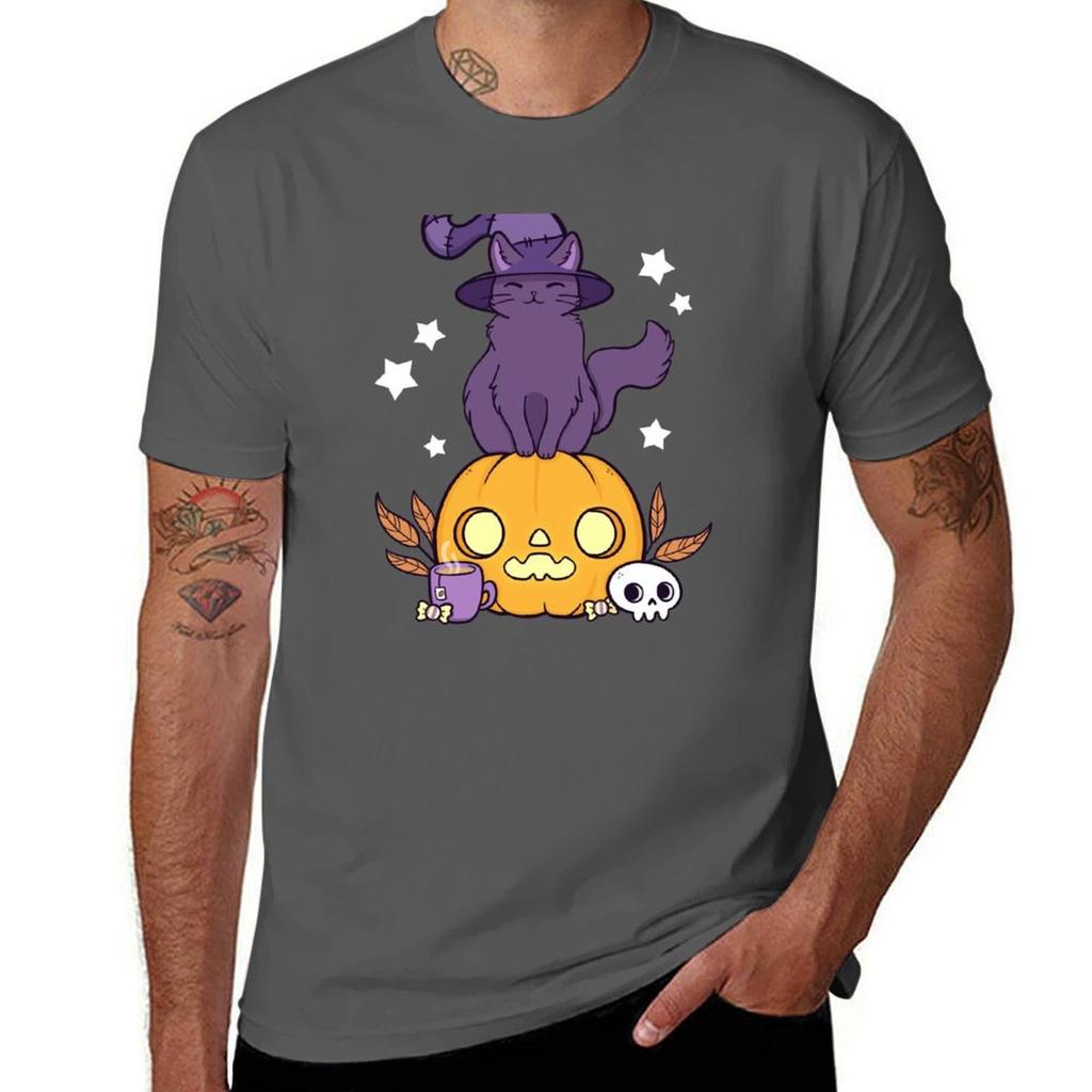 Pumpkin Cat Nikury TShirt Trendy Pattern TShirt for Unisex