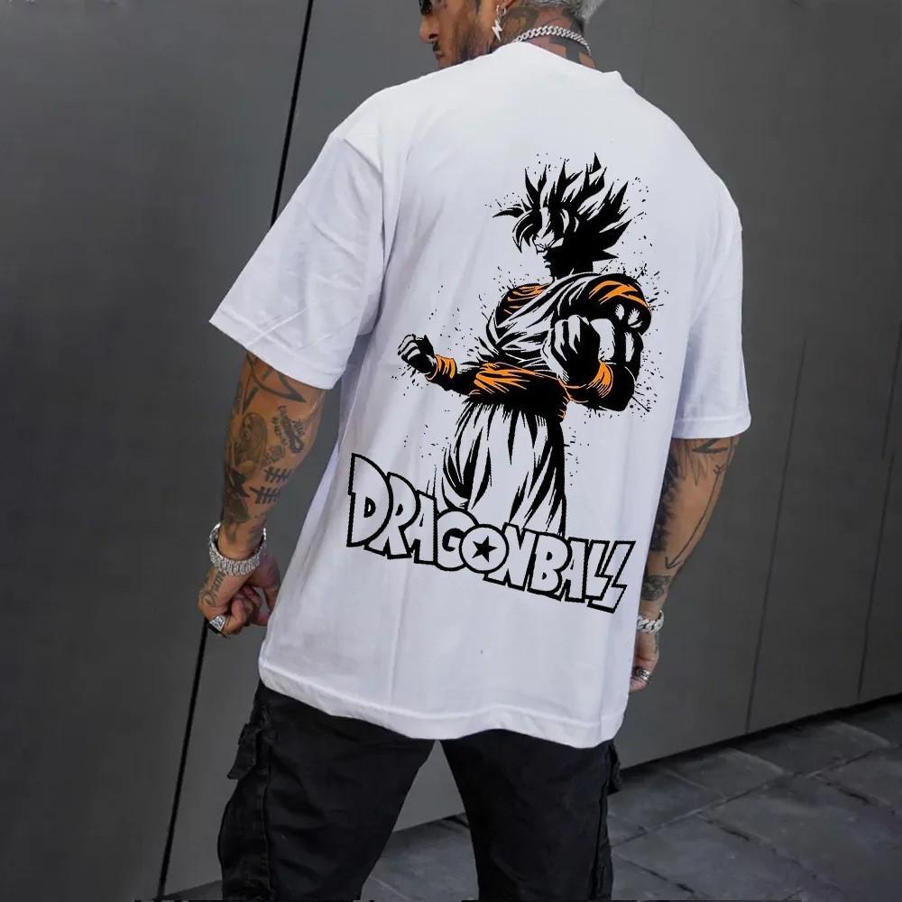 Sun Wukong Dragon Ball Super Handsome Cartoon Men and Women Animation Personality T-Shirt Cotton Pure Printing Short Sleeve