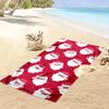 Jolly bearded holiday faces Print beach towel, quick drying, suitable for travel, outdoor sports, jogging, the beach and swimming, gift