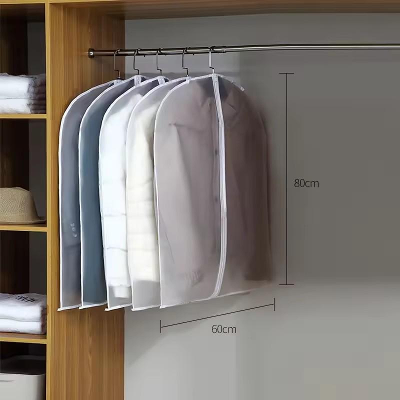 

Clothes Hanging Transparent Dust Proof Cover Waterproof Hang Dust Cover with Zipper Clothes Storage Bag Clothes Organizers