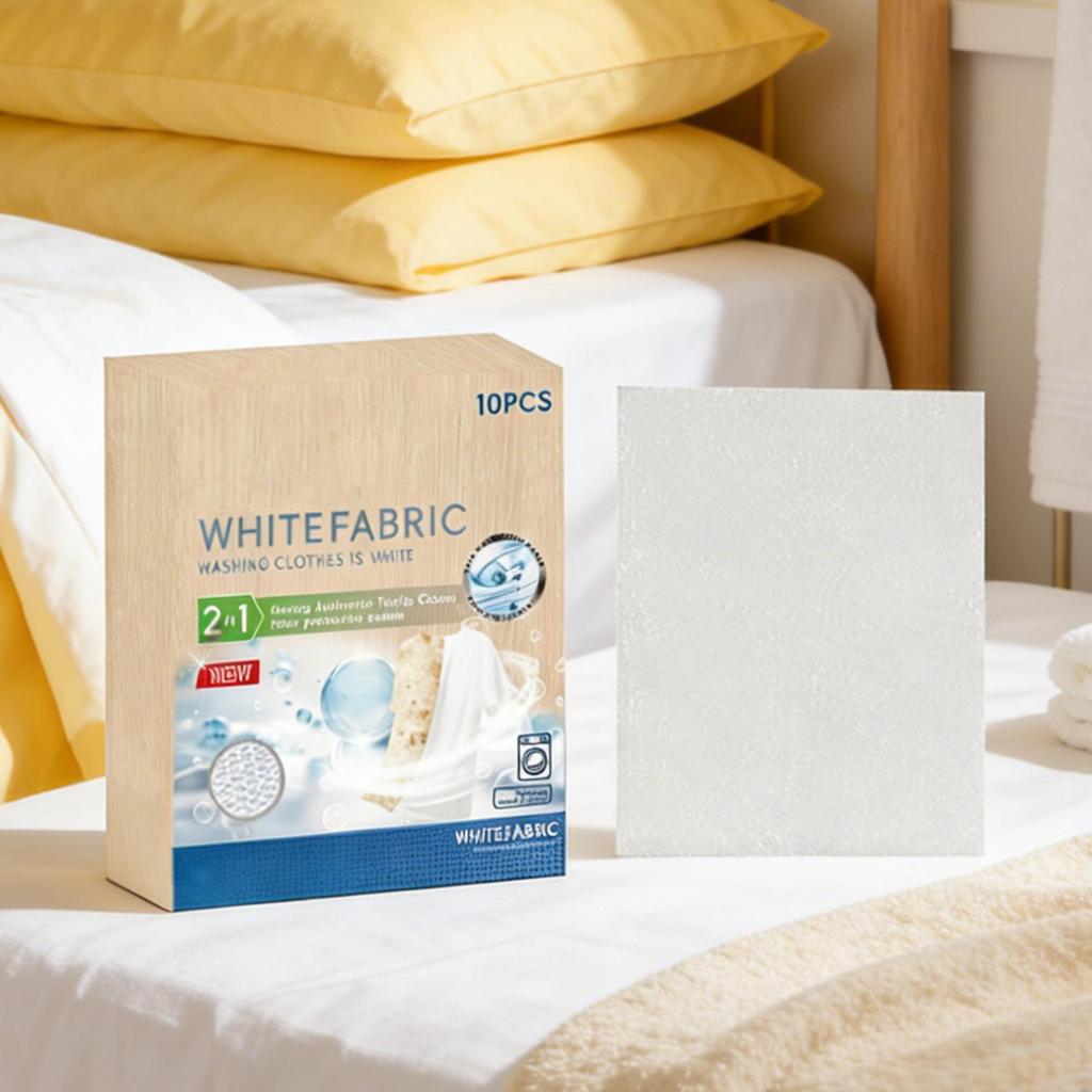 White Fabric Dye 10 Sheets Washing Machine Whitener White Dye for Clothes for Cotton Wool Wood Linen Laundry Clothing Shirt
