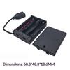 1/4Pcs Usb Mini Power Supply Battery Box With Cover And Switch 3 X Aa Usb Battery Box For 4.5V Led Strip Lights