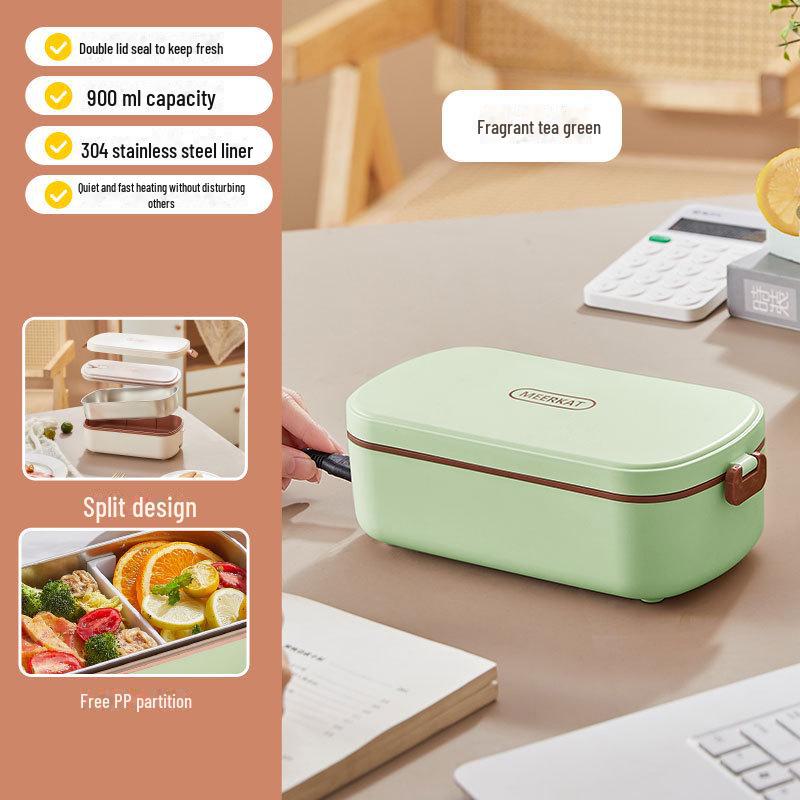 Mini Insulated Heated Lunch Box for Office - Portable, Plug-In, No Water Needed