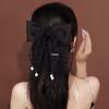 Black Bowknot Beaded Luxury Hair Clip for Women