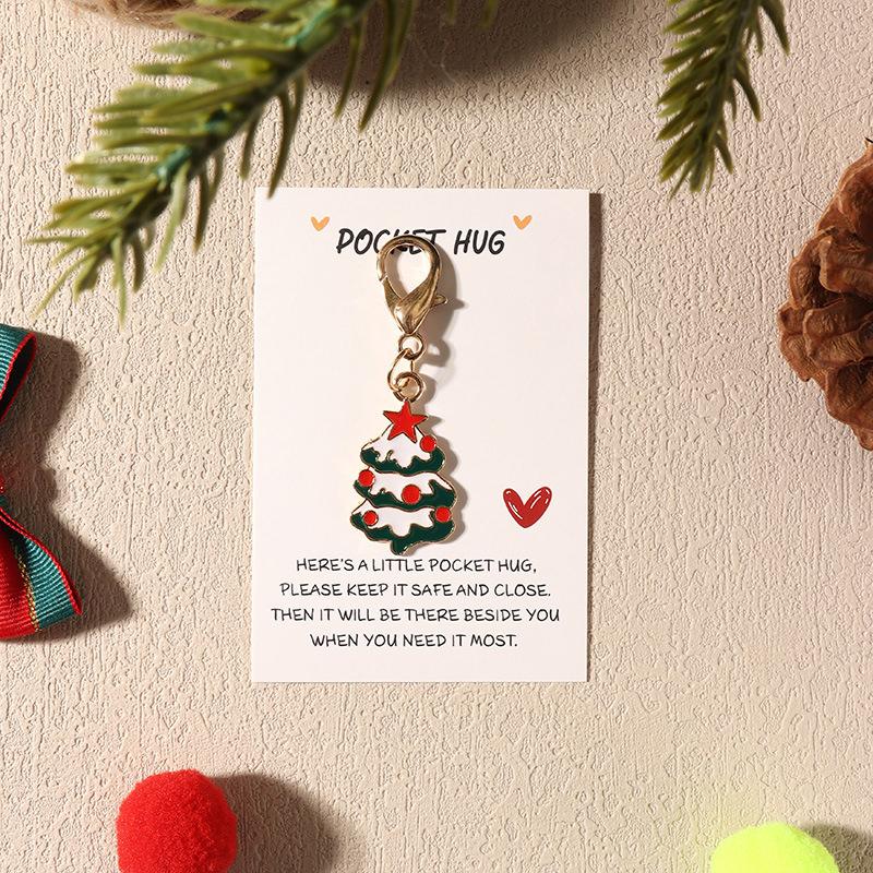 1PC Enamel Backpack Decorative Clip for Keys Party Alloy Bag Pendants Christmas Keychain Gifts Storage Wallet Aesthetic