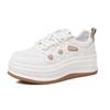 Spring New Thick-soled Heightening Little White Shoes Women's Casual Shoes Color Matching Versatile Lace-up Comfortable Student Shoes Women's Shoes