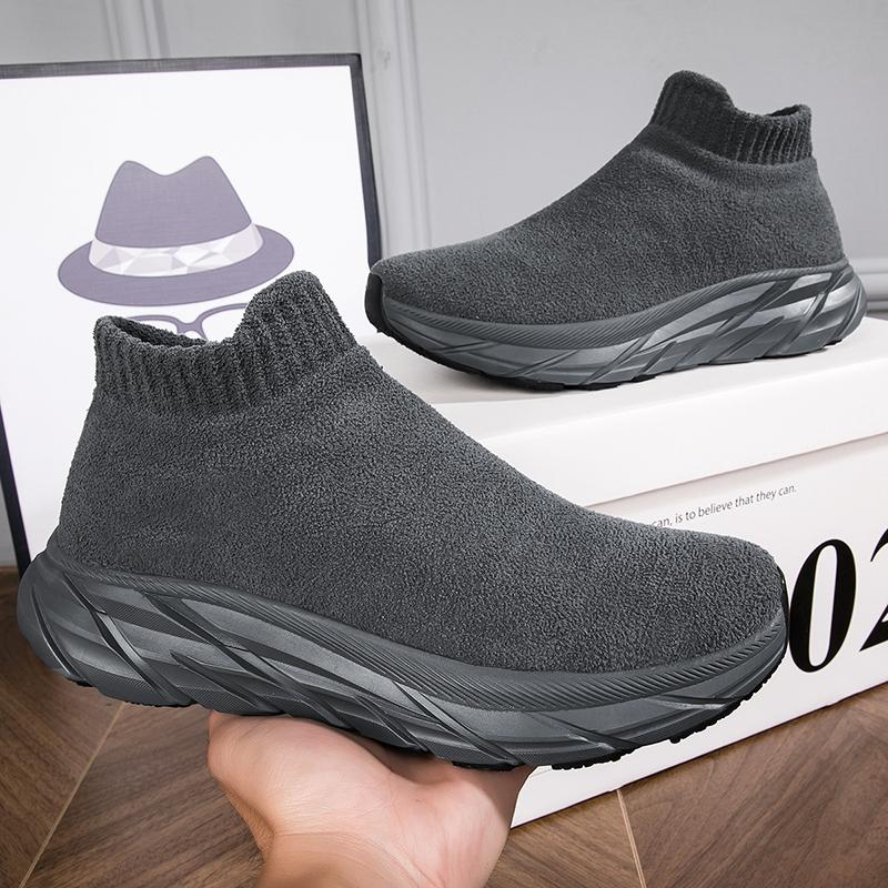 Winter velvet warm two cotton shoes high sleeve foot casual sports shoes