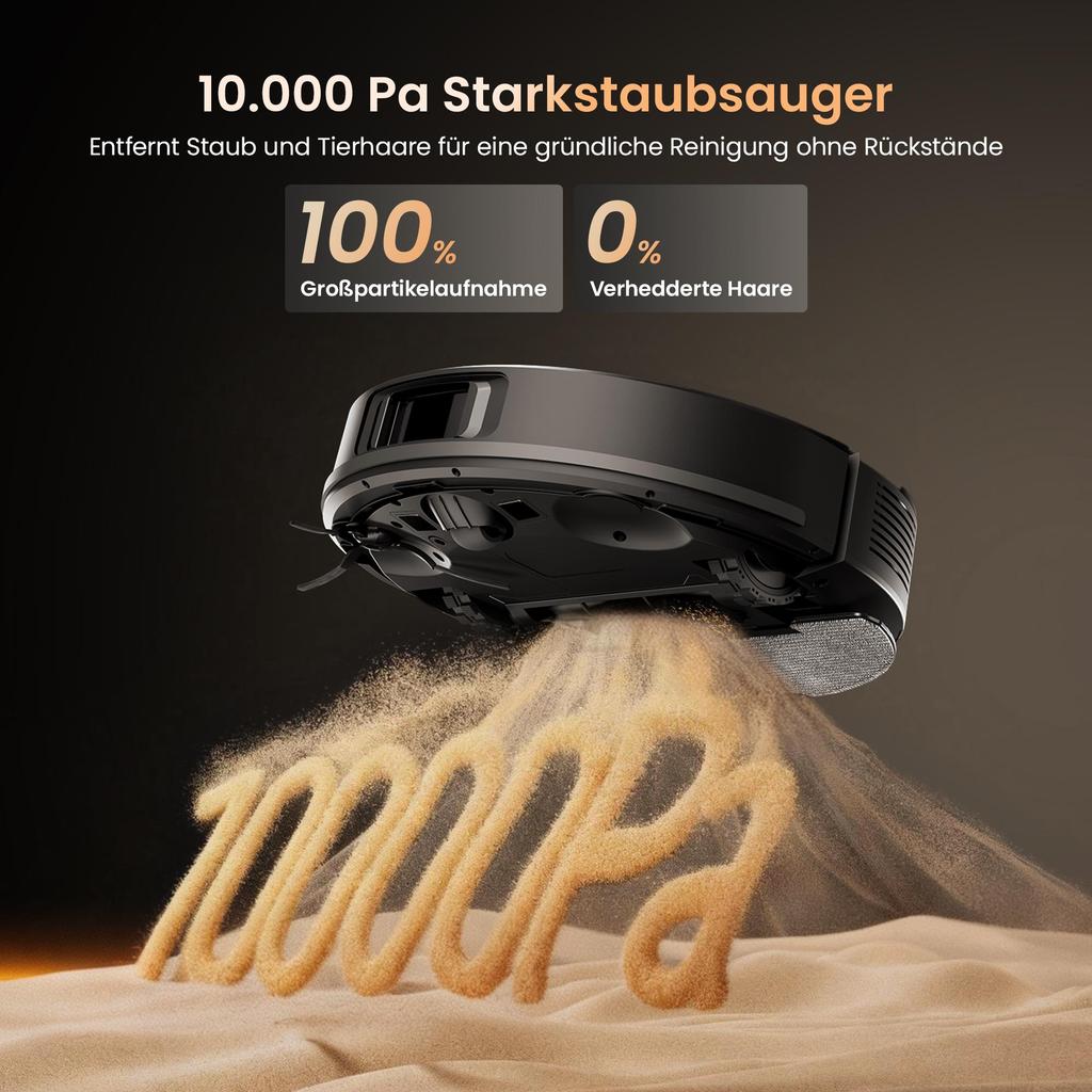 Proscenic Q20 Plus Robot Vacuum Cleaner 10000Pa, Vacuum Mop 2-in-1, 4L Bagless Auto Empty Station