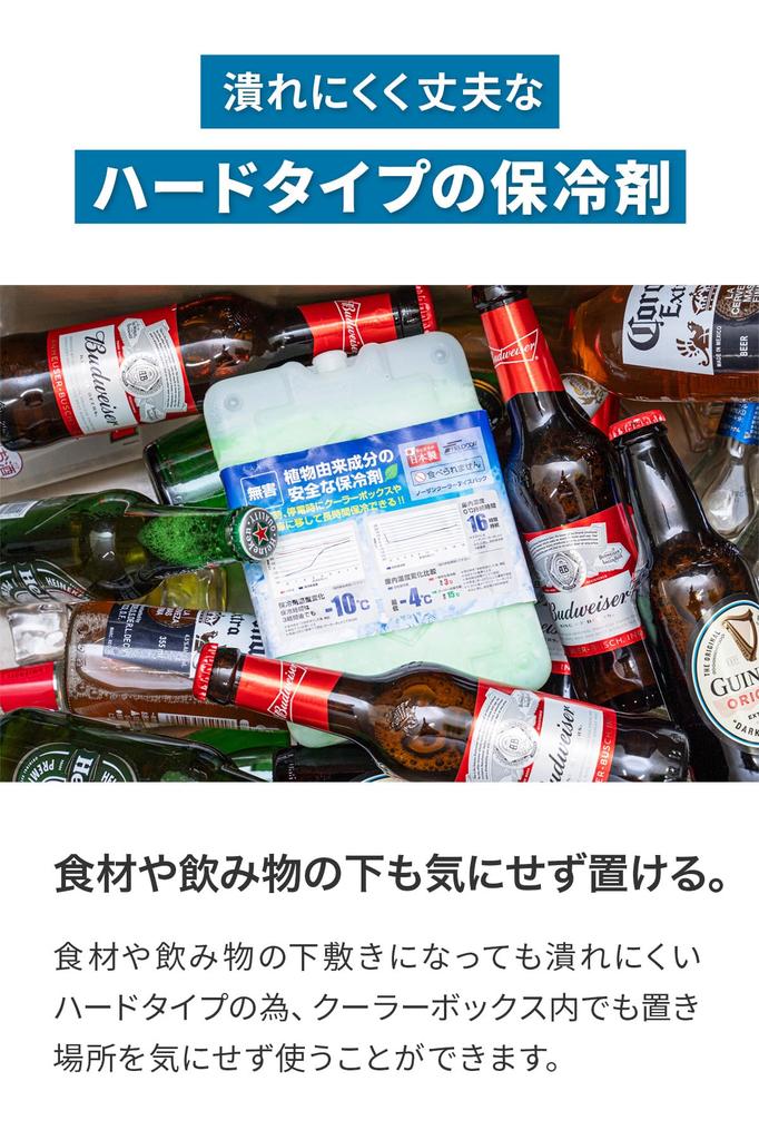 FIELDOOR Long-Lasting Ice Packs [Designed by an Outdoor Manufacturer] Powerful Freezing and Sub-Zero Temperatures, Made in Japan, Northern Cooler Ice