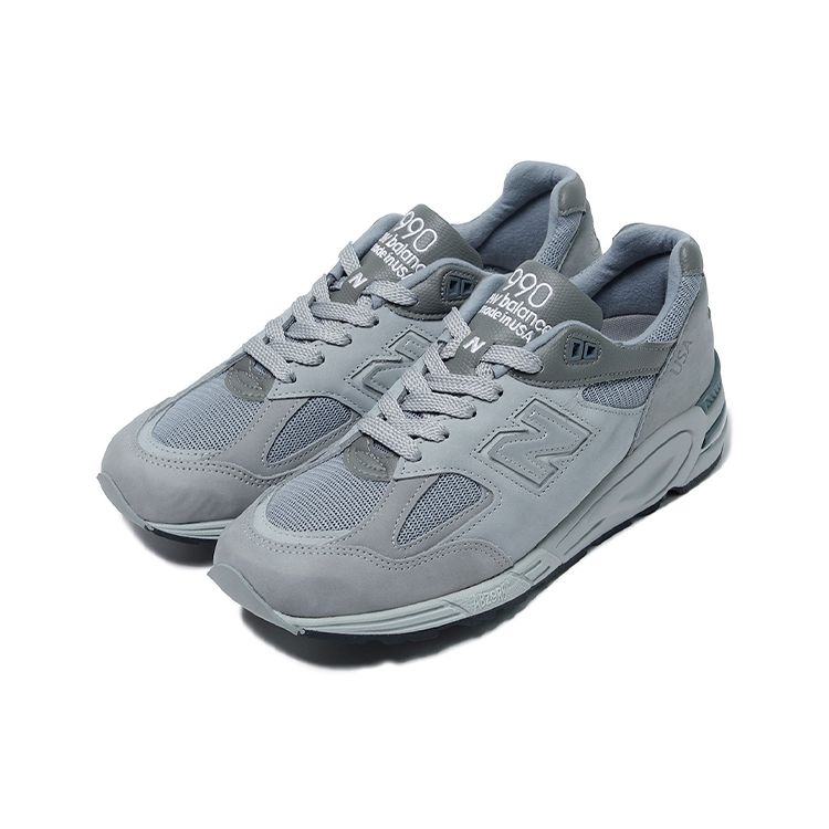 WTAPS X New Balance 990v2 Made In USA Grey Unisex Sneakers Green M990WT2