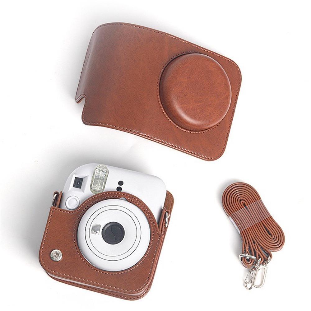 [Film Lab] Instax Mini 12 PU Leather Camera Case Soft Protective Case with Strap CAA14