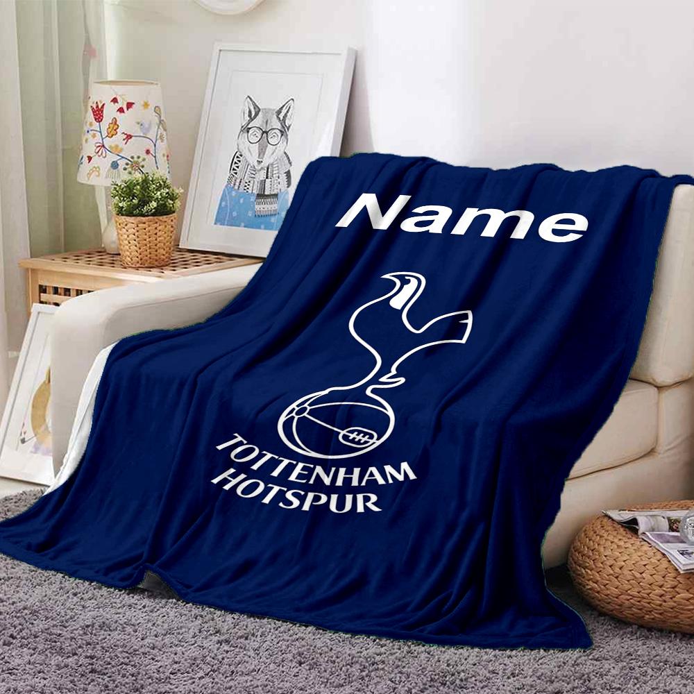 Custom Name Tottenham Hotspur Theme Printed Blanket Perfect For Couch Bed Travel Outdoor Use Machine Washable Cozy Durable