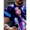 Men's Printed Anime T-Shirt - Comic Style Short Sleeve Round Neck T-Shirt for Casual Wear and Gifts (Durable for All Seasons)