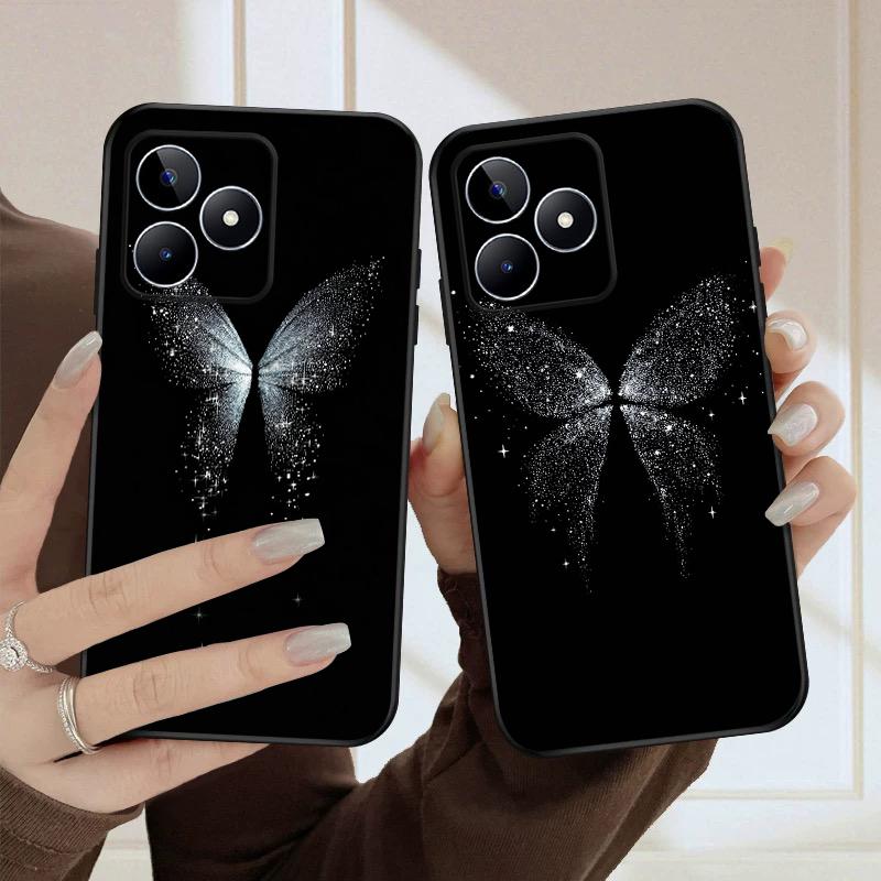 White Butterfly For Oppo Realme 11 12X 12 14 Pro Plus 5G 8 C 55 63 65 51 53 67 75 4G GT2 7 Note 7 50 Silicone Soft Phone Case