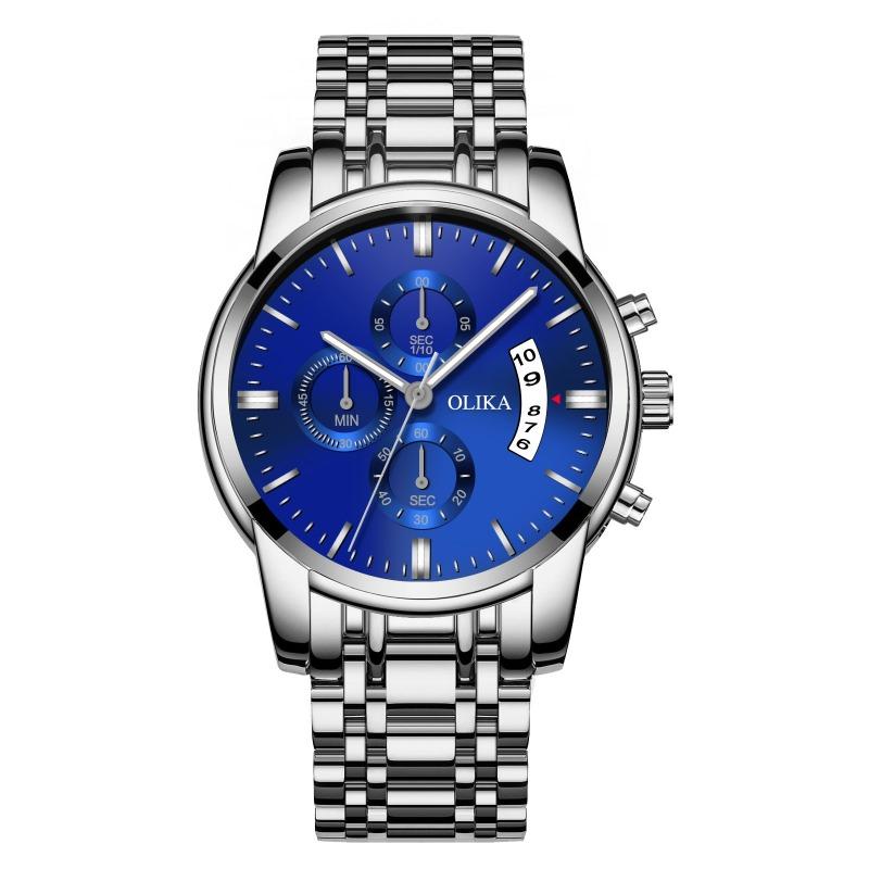 Topmarke Neue Uhr Wasserdicht Leuchtende Quarzuhr Echte Drei-Augen Sechs-Zeiger Kalender Herren Armbanduhr