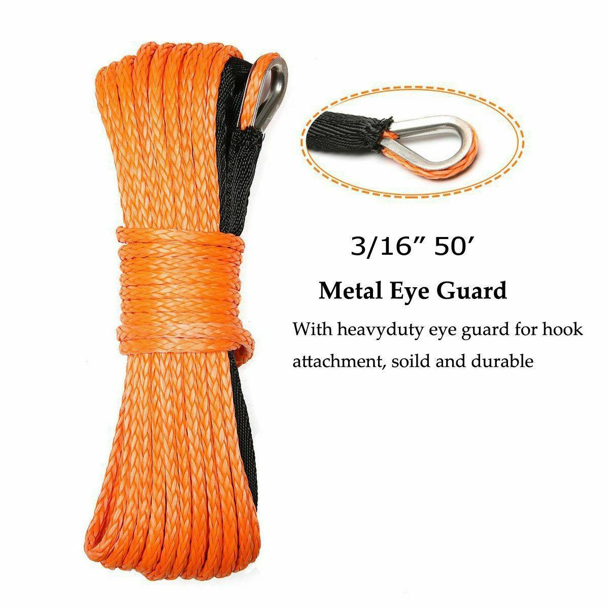 

Трансграничная полиэтиленовая лебедка и буксировочный трос для внедорожного транспортного средства 6mm x 15m