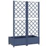 Garden Planter with Trellis Blue Gray 80 X 40 X 121.5 Cm PP