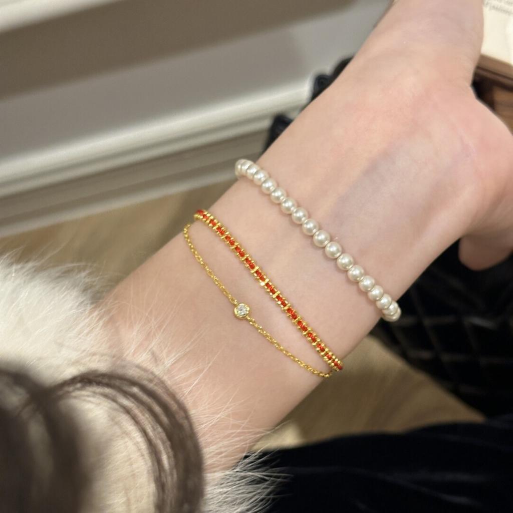 925 Sterling Silver Double Layer Bracelet Personalized Simple Style Woman Bracelet Birthday Gift for Friends Exquisite Jewelry