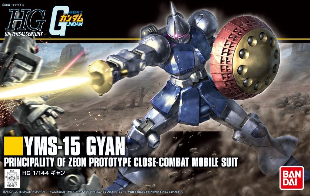 Gunpla HGUC 197 Mobile Suit Gundam Gyan Scale Plastic Model Kit 1/144 Pre-colored