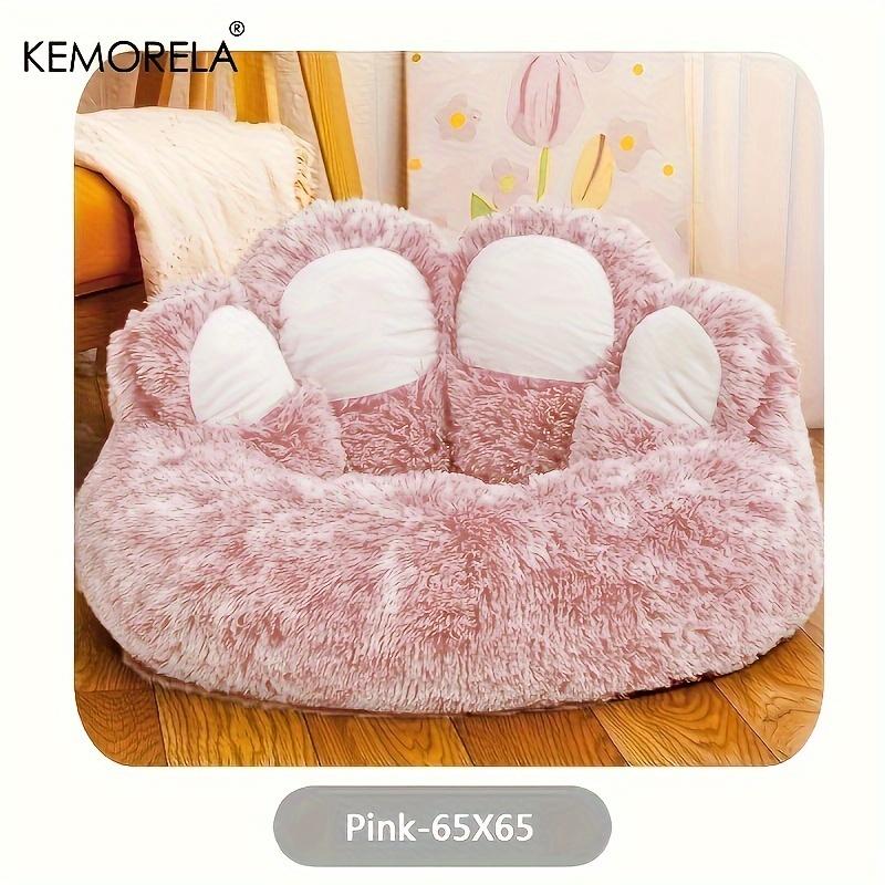 KEMORELA Creative Bear Paw-Shaped Plush Pet Nest Non-Slip Bottom Design Soft Cat Dog Nest Suitable for Small Pet Cats and Dogs