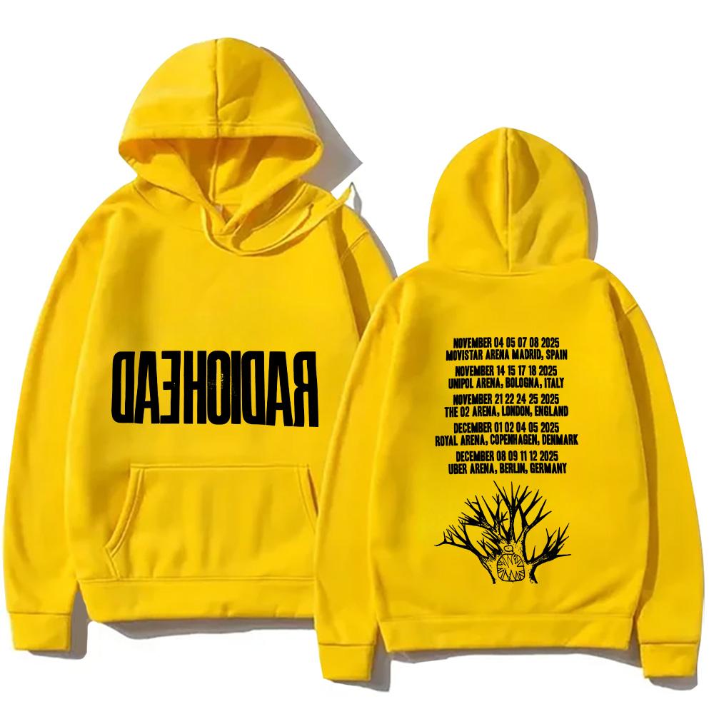 Radiohead 2026 Tour Hoodie Hip Hop Vintage Music Vintage Unisex Men Graphic Hoody Tops Oversize Streetwear Retro Casual Pullover