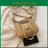 Color Simple Solid Gold Buckle Decoration Women Casual Shoulder Bag Daily For