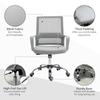 Ergonomic Desk Chair Mesh Office Chair with Adjustable Height Armrest and 360 degrees Swivel Castor Wheels Grey