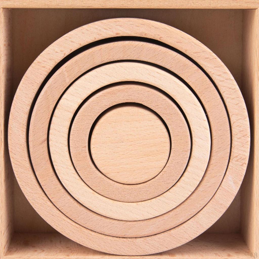 Creative Wooden Stacker Nesting Montessori Matching Geometric Fine Educational Toys