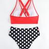 High Waist Print Triangle Two Piece Bikini Swimsuit Comfortable Fashion For Beach Holiday