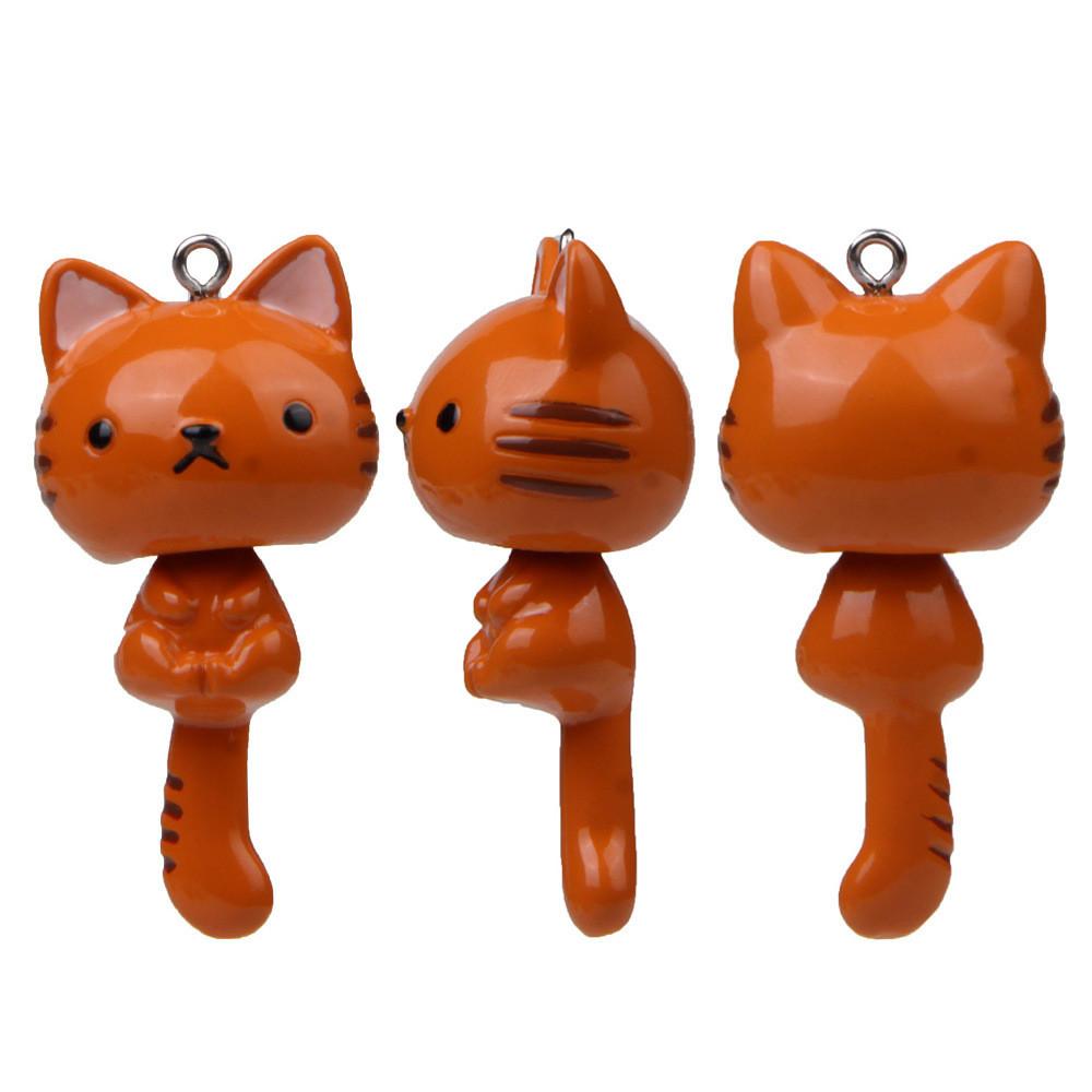 Long Polyresin Tail Cat Figurine With Keyring For Car Decor And Gifts Event