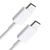 Type C to Type C Cable PD Fast Charging Flexible Type C Data Cord for Android for Note 10 Phone 3.3ft White